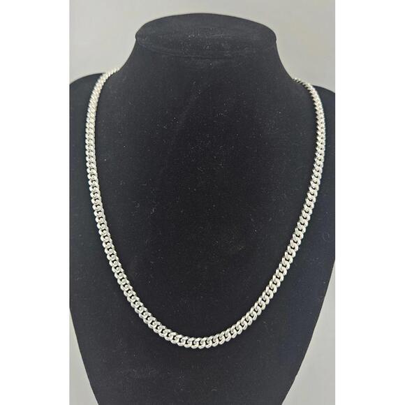Jewelry - 20in Sterling Silve 4.6mm Miami Cuban Necklace Chain w/Box Clasp